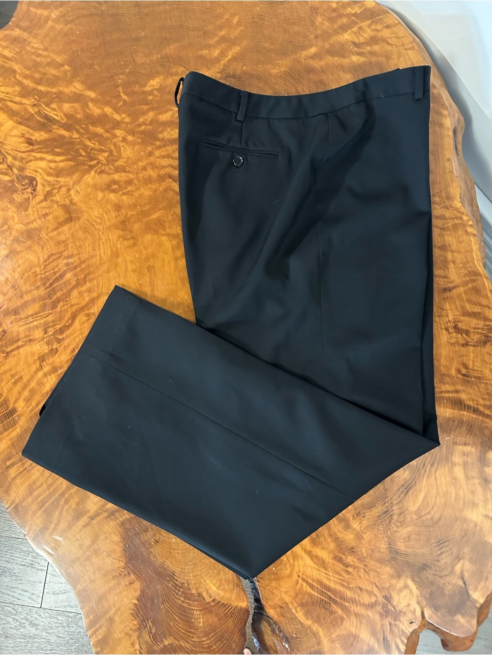 Brooks Brothers 100% Wool Black Dress Pants High Rise Slacks Trousers Size 14